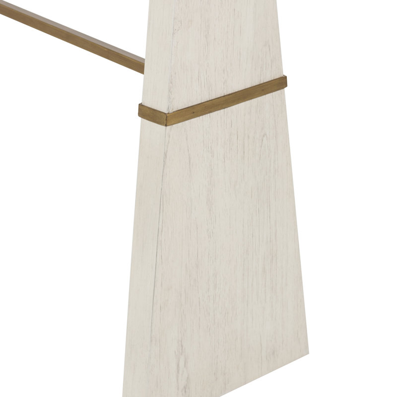 Sesame White and Brass 52" Transitional Console Table