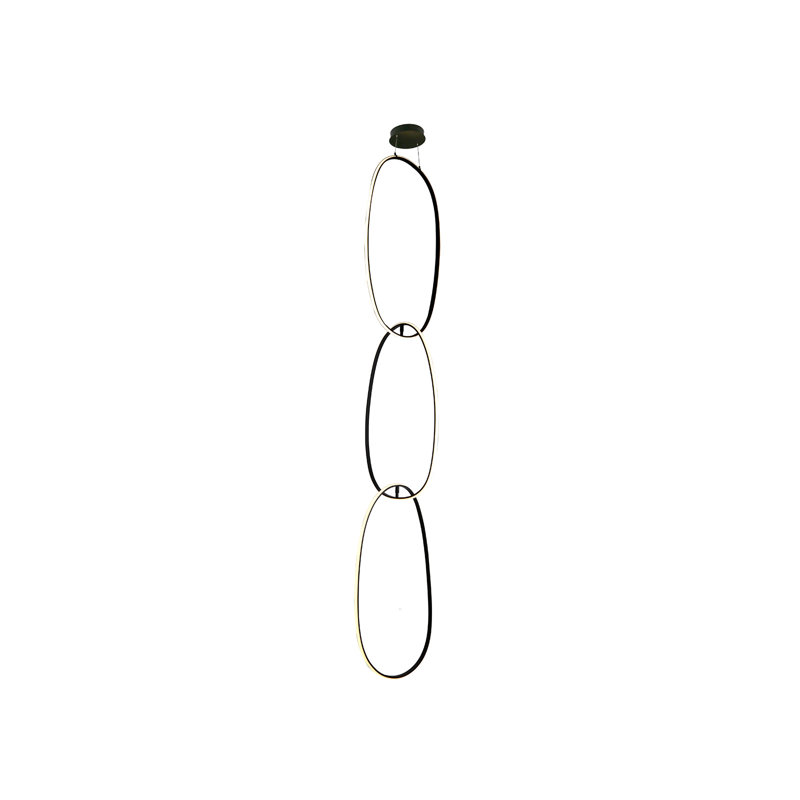Black Aluminum 124" LED Pendant Light