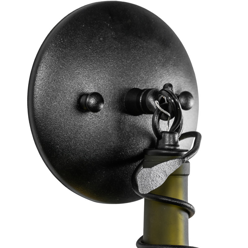 Metro Fusion 16'' Black Iron Dimmable Jelly Jar Sconce