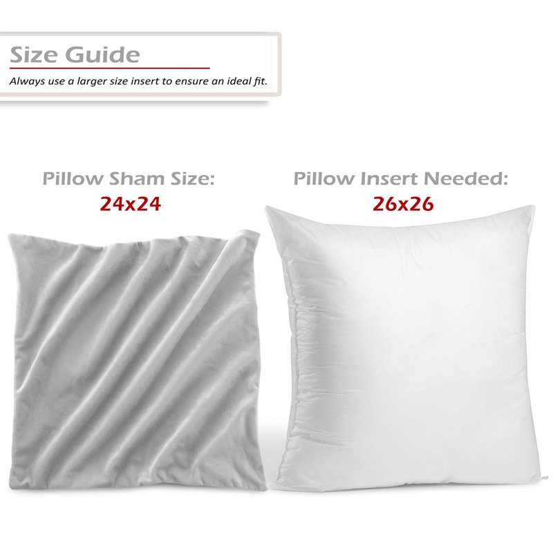 Silver Velvet Square Hypoallergenic Pillow Covers Set of 4
