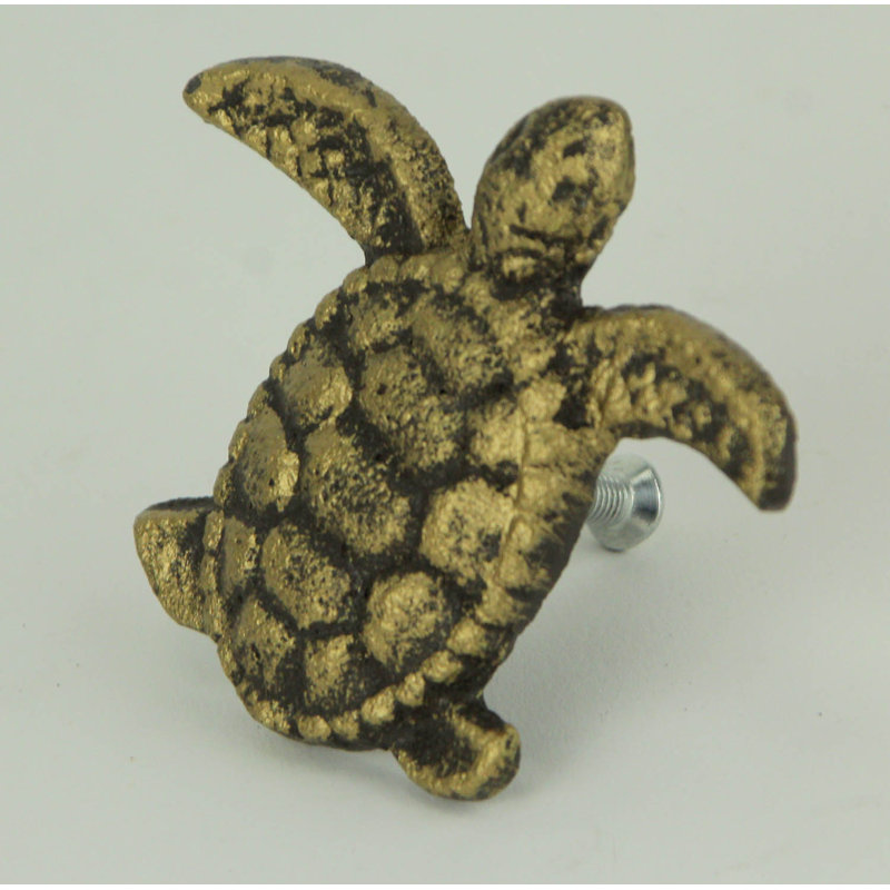 Bronze Cast Iron Sea Turtle Drawer Pulls Set of 12