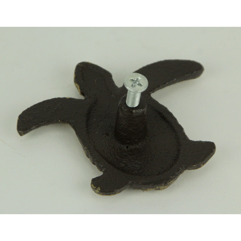 Bronze Cast Iron Sea Turtle Drawer Pulls Set of 12