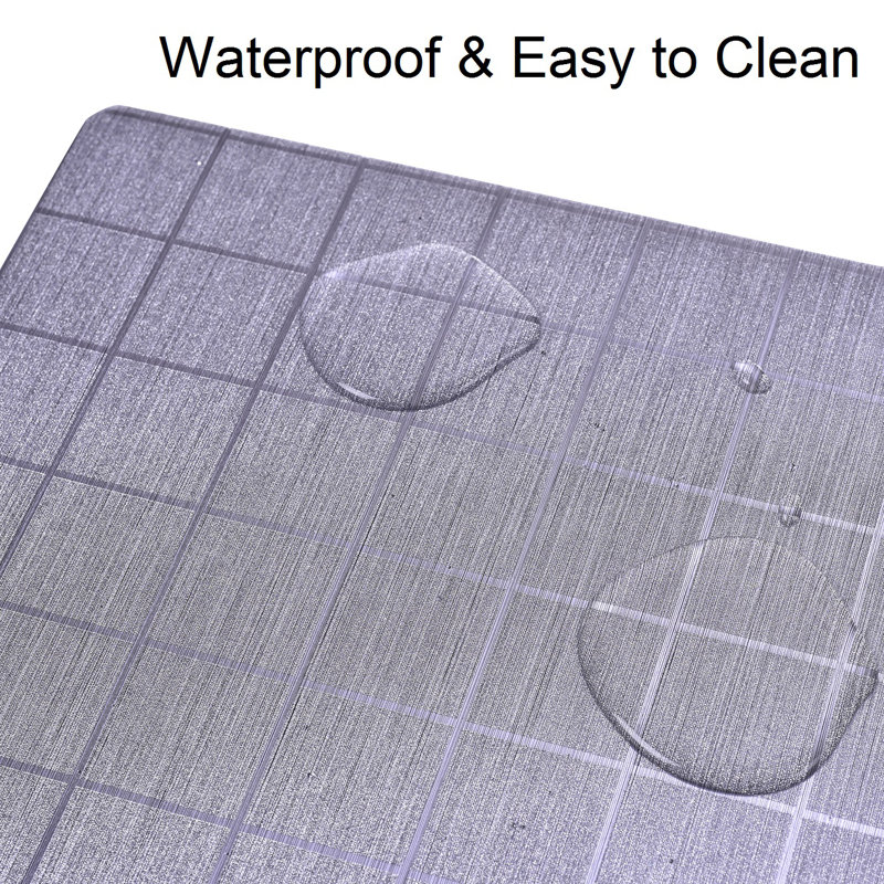 Gray Geometric Vinyl Rectangle Placemats Set of 8