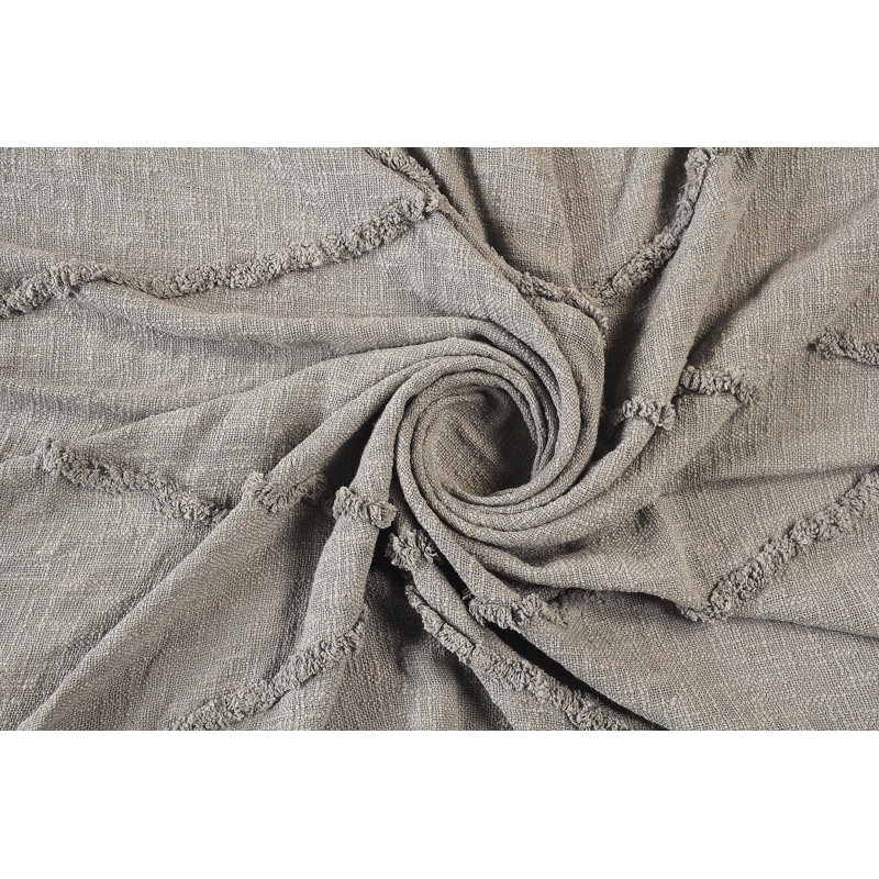 Light Gray Knitted Cotton Throw Blanket 50" x 60"
