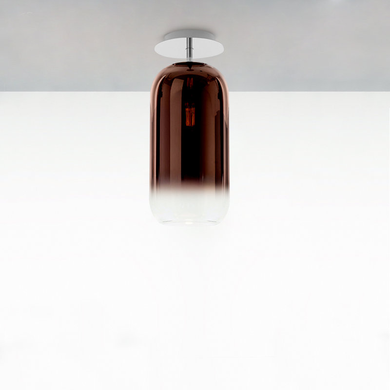 Gople Mini White Handcrafted Glass Ceiling Light