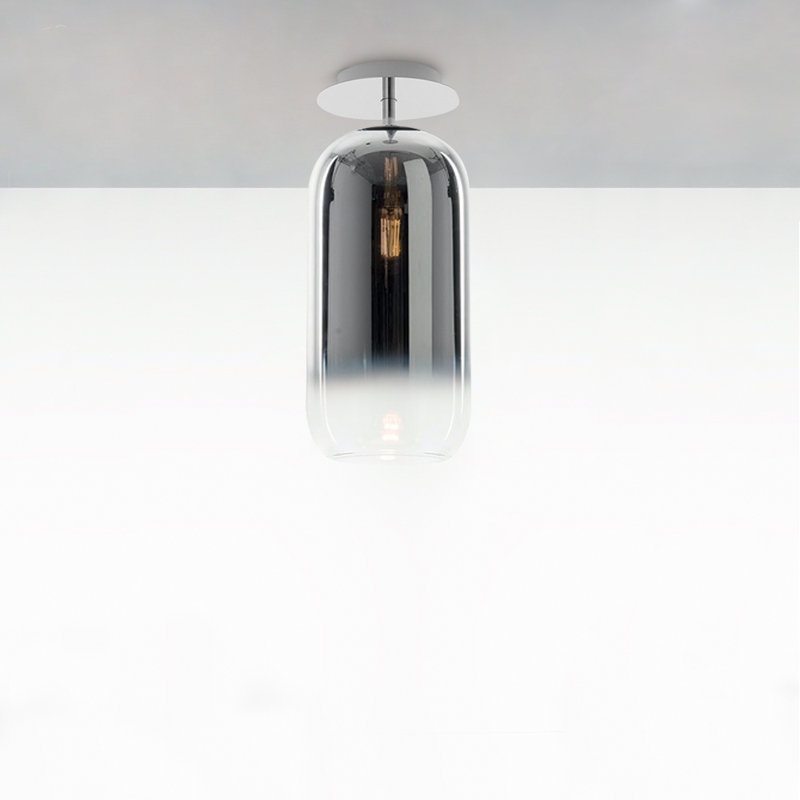 Gople Mini White Handcrafted Glass Ceiling Light