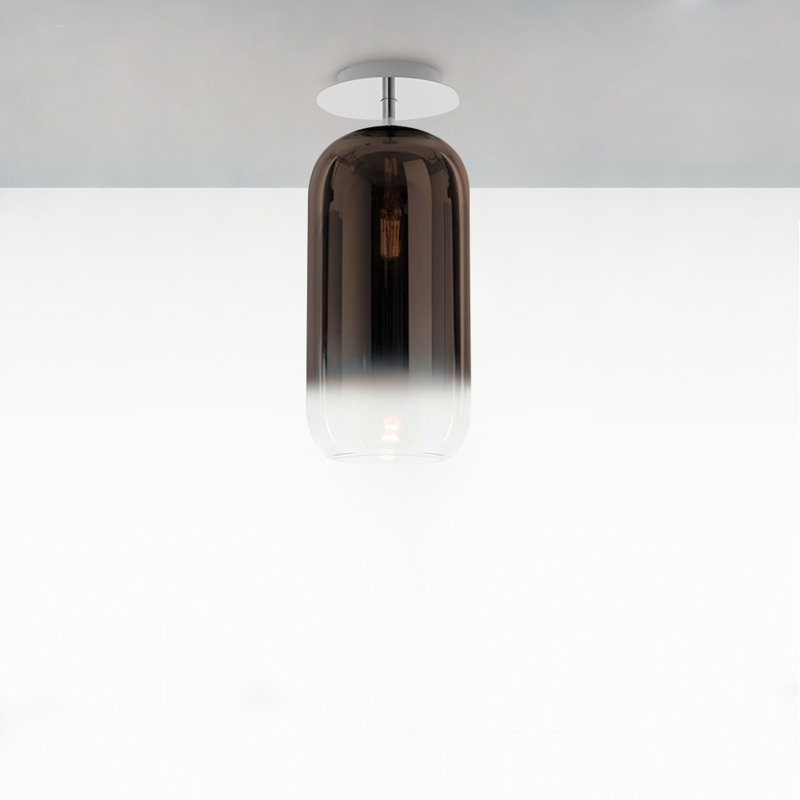 Gople Mini White Handcrafted Glass Ceiling Light