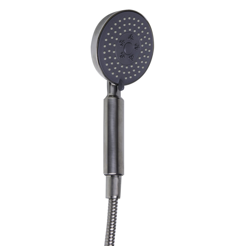 Brushed Nickel Adjustable Handheld Shower Head with Sliding Rail