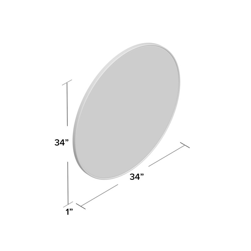Elegant 36.5" Round Wall Mirror in Bronze and Gold Finish