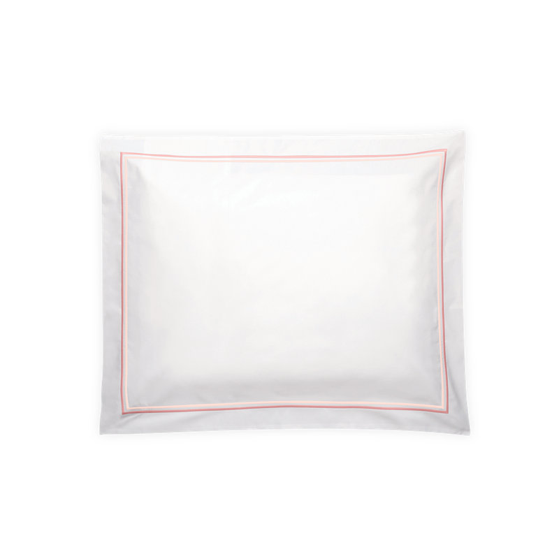 Pink Cotton Satin Embroidered Standard/Queen Sham