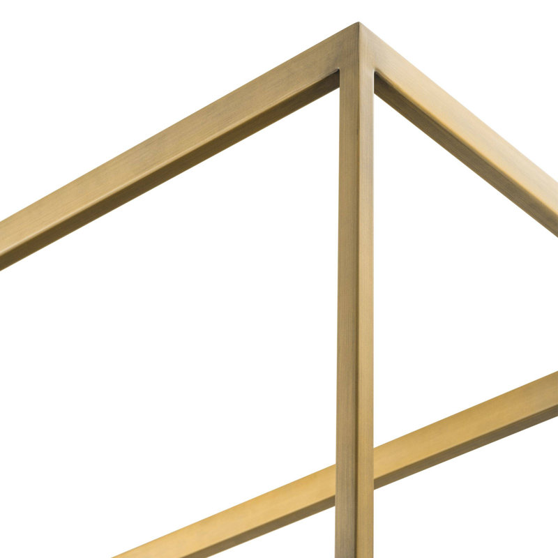 Brushed Brass and Glass 5-Tier Etagere Bookcase