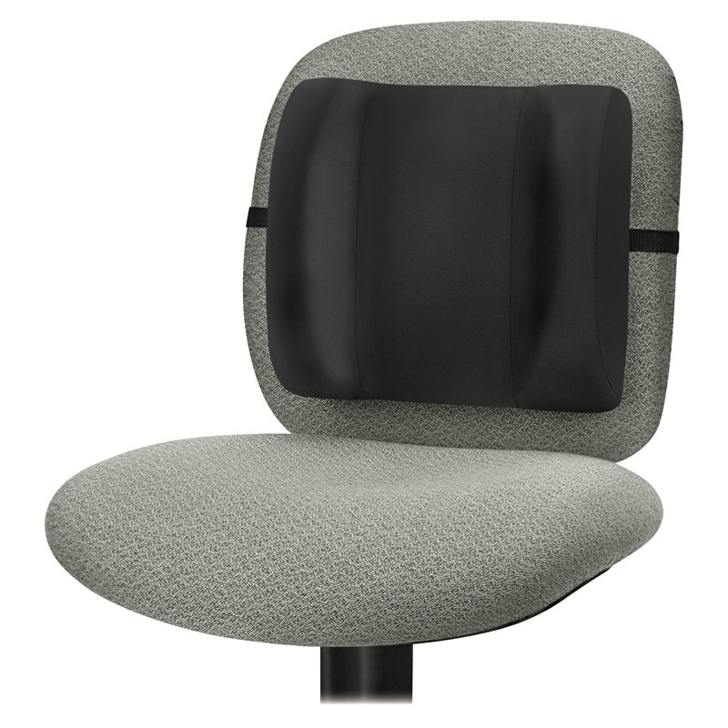 ErgoSupport High-Density Foam Black Fabric Back Rest