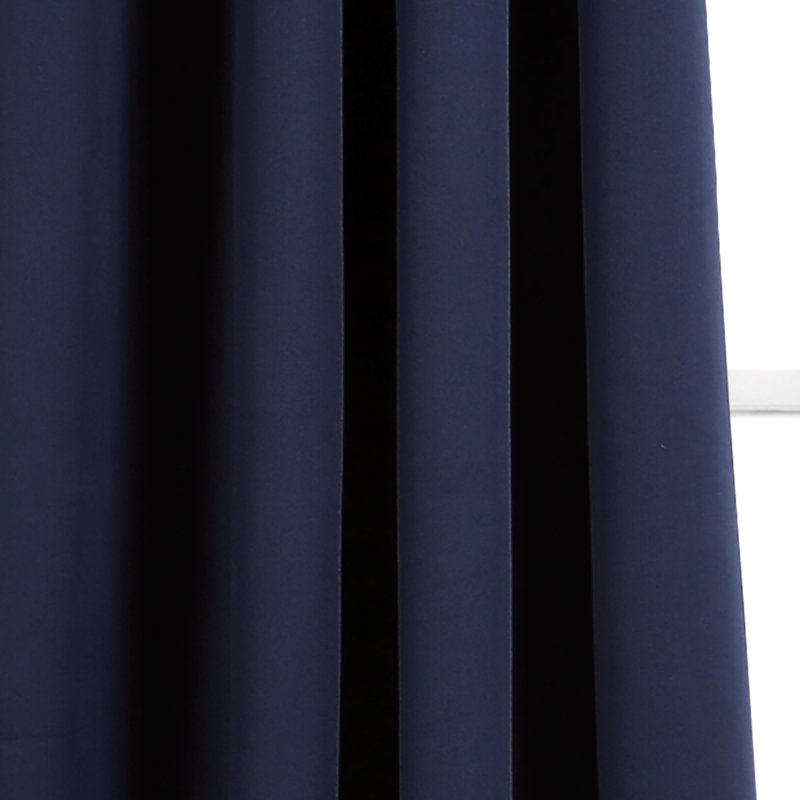 Navy Insulated Grommet Blackout Curtain Panels, Set of 2