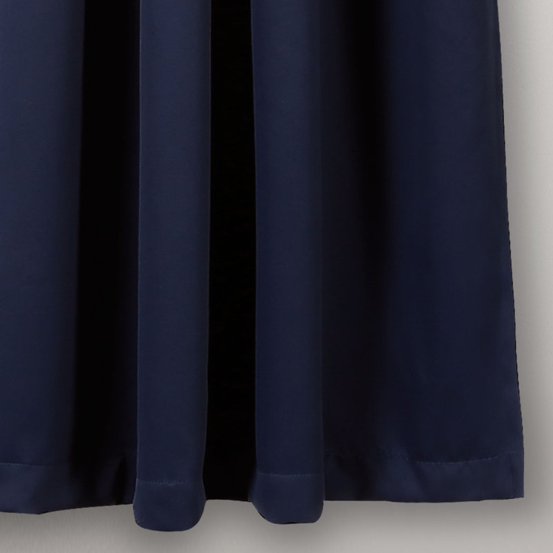 Navy Insulated Grommet Blackout Curtain Panels, Set of 2