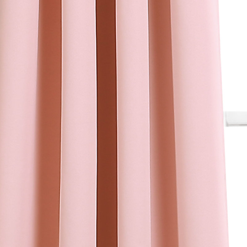 Dusty Pink Extended Blackout Grommet Drapes, 2-Piece Set