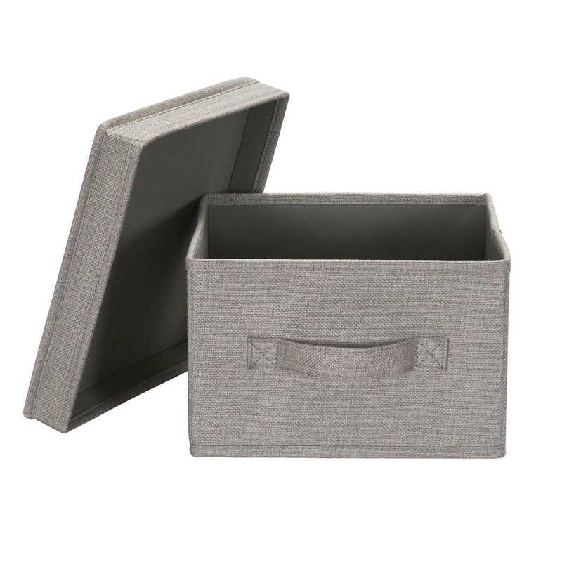 Graphite Jumbo Fabric Storage Bins with Lids