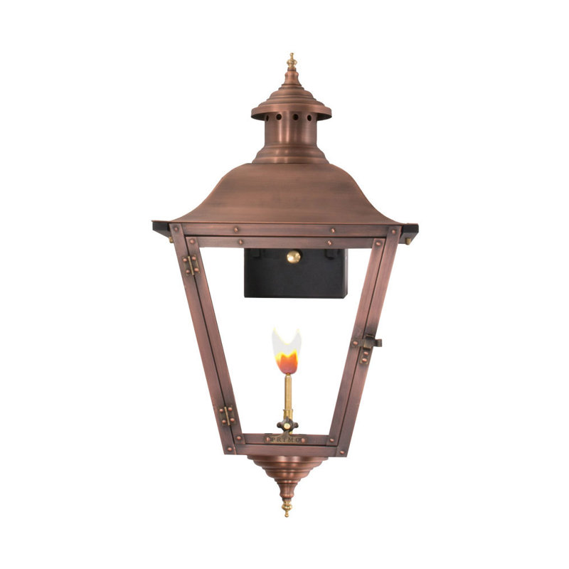Jolie Traditional Aged Copper 22" Outdoor Gas Lantern