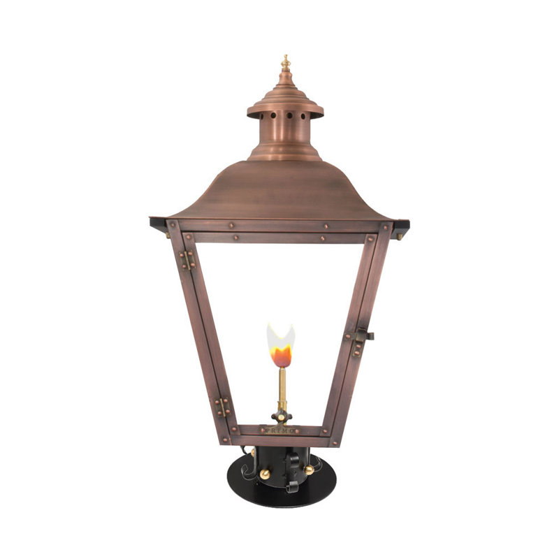 Jolie Traditional Aged Copper 22" Outdoor Gas Lantern