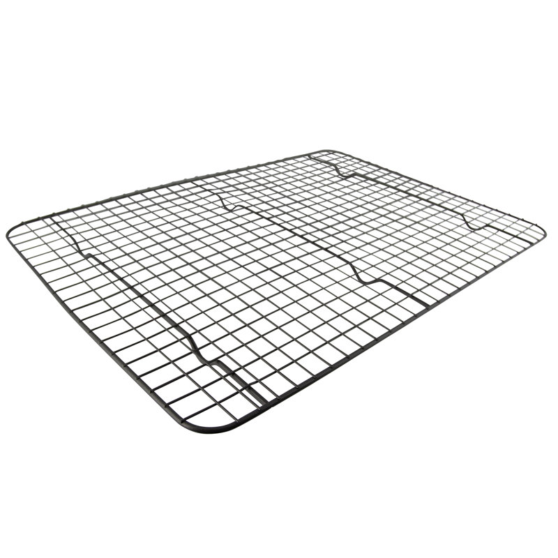 Ash Gray Non-Stick Carbon Steel 2-Piece Cooling Rack Set