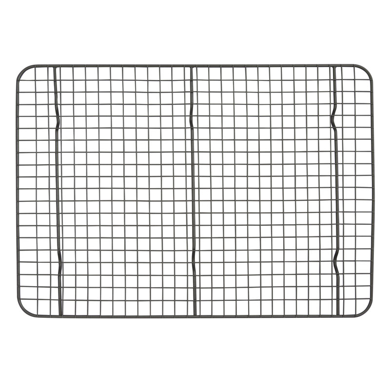 Ash Gray Non-Stick Carbon Steel 2-Piece Cooling Rack Set