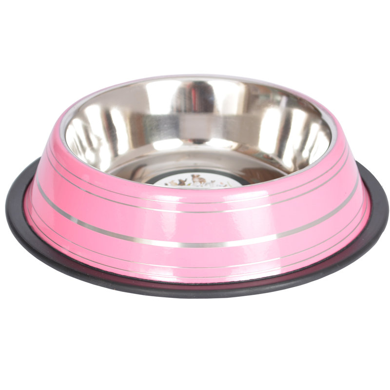 Green Stainless Steel Non-Skid Pet Bowl, 16 Oz