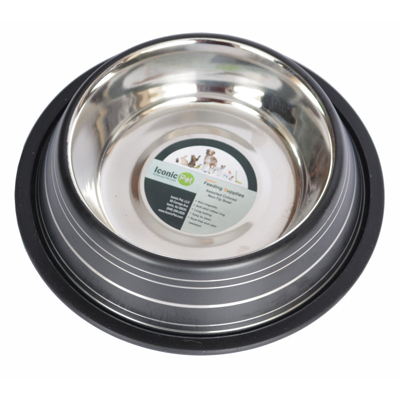 Green Stainless Steel Non-Skid Pet Bowl, 16 Oz