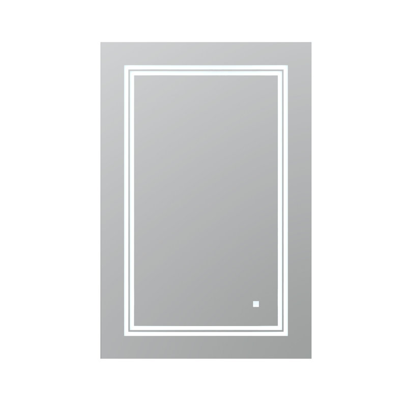 Sleek Soho 24"x36" LED Bathroom Mirror with Ambient Acrylight
