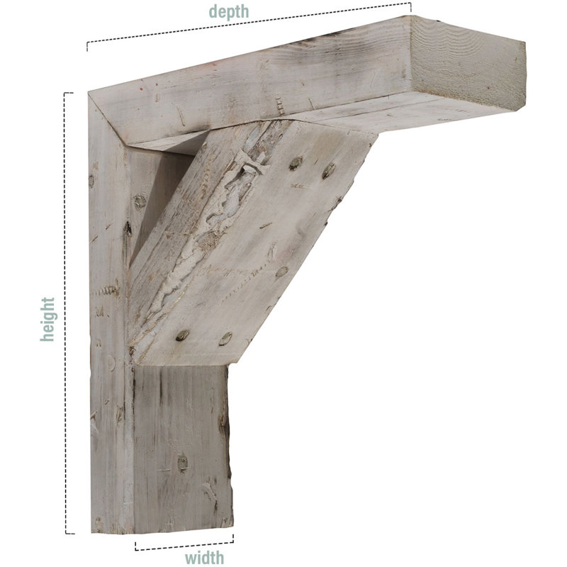 Barnwood Décor 14" Classic Brown Shelf Bracket