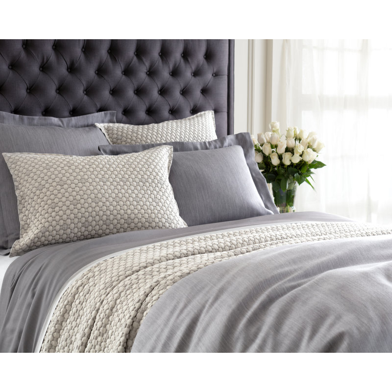 Lodi Silver Cotton Standard Matelasse Sham