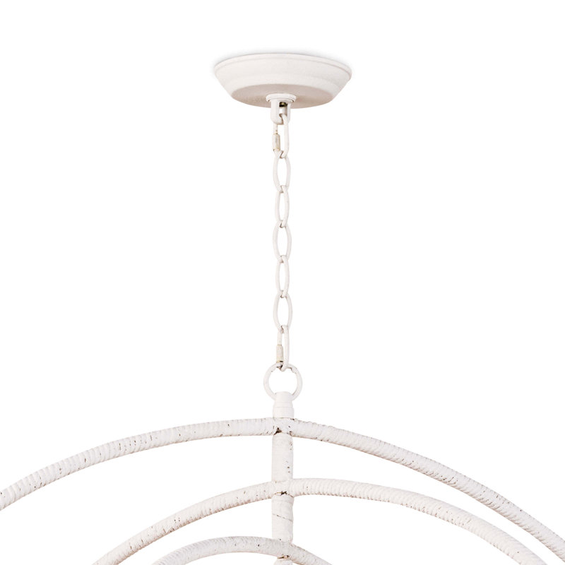 Seaside Elegance 4-Light White Sphere Chandelier