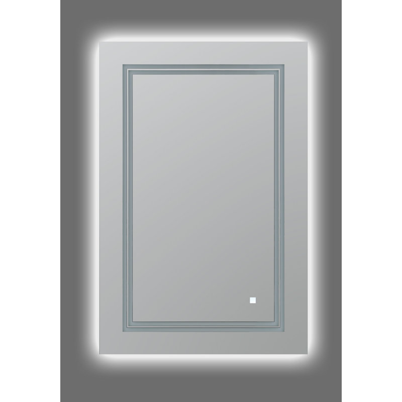 Sleek Soho 24"x36" LED Bathroom Mirror with Ambient Acrylight