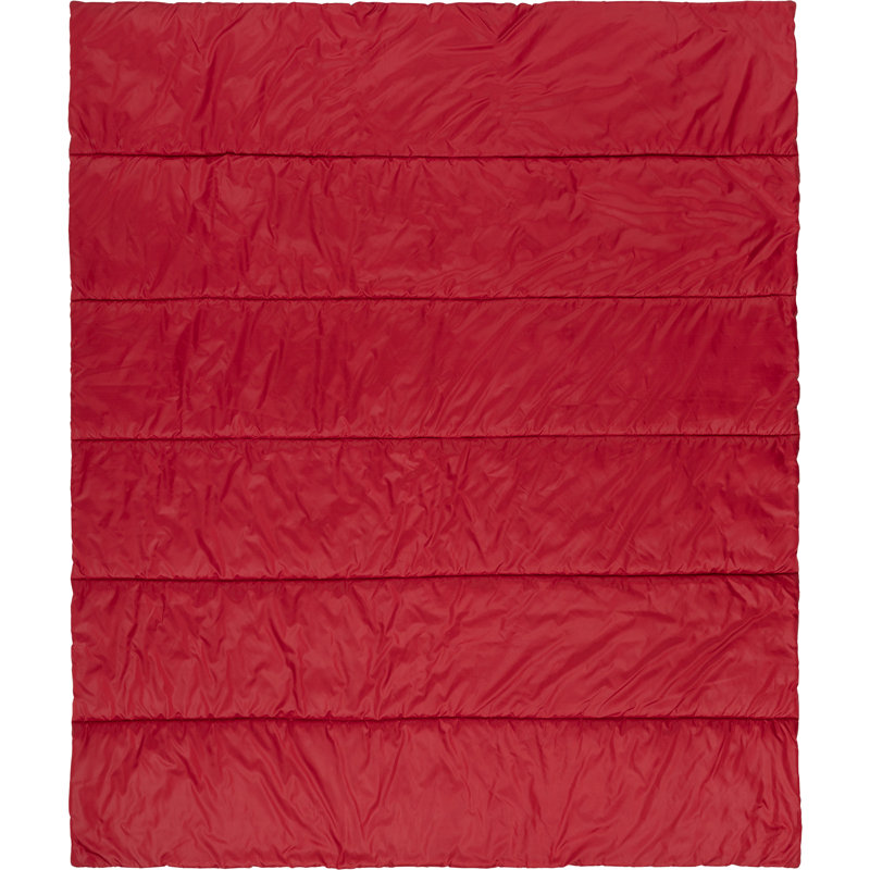 Red Knitted Polyester Reversible Throw Blanket