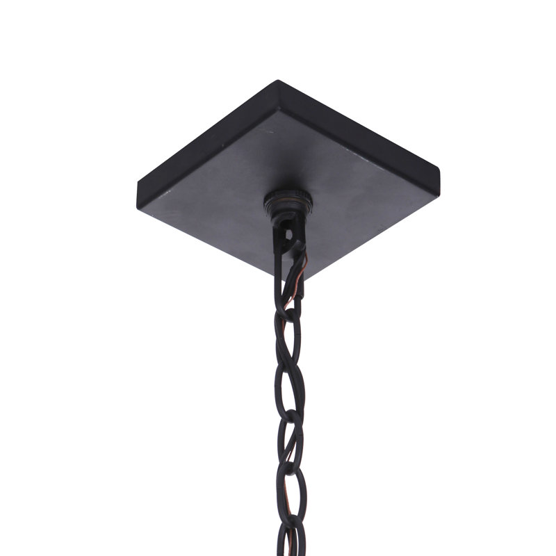 Becca Matte Black 10" Outdoor Pendant with Clear Seeded Glass