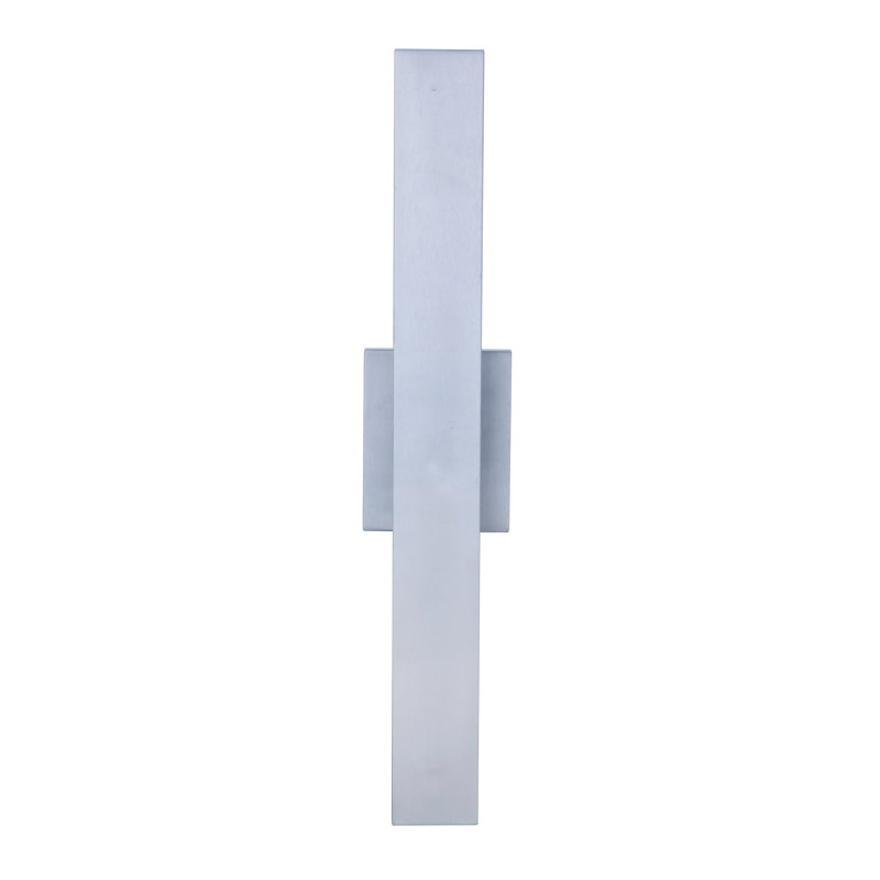Rens Brushed Aluminum Small LED Wall Lantern, Dimmable