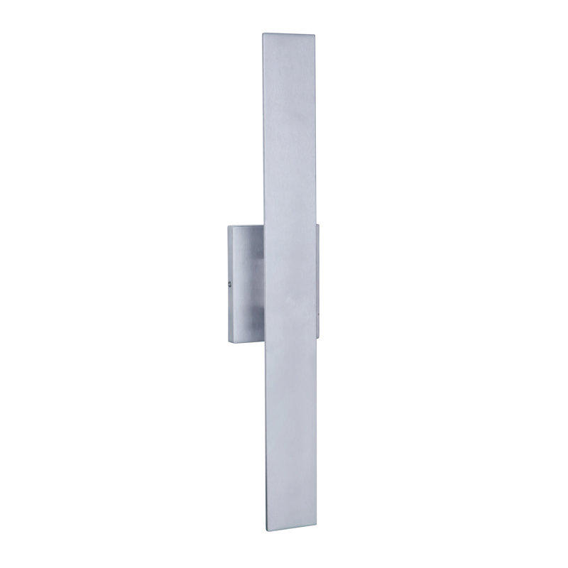Rens Brushed Aluminum Small LED Wall Lantern, Dimmable