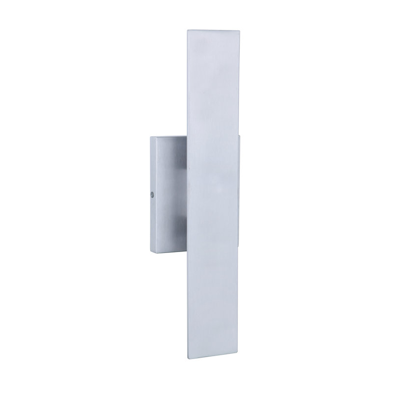 Brushed Aluminum Modern LED Wall Sconce Lantern