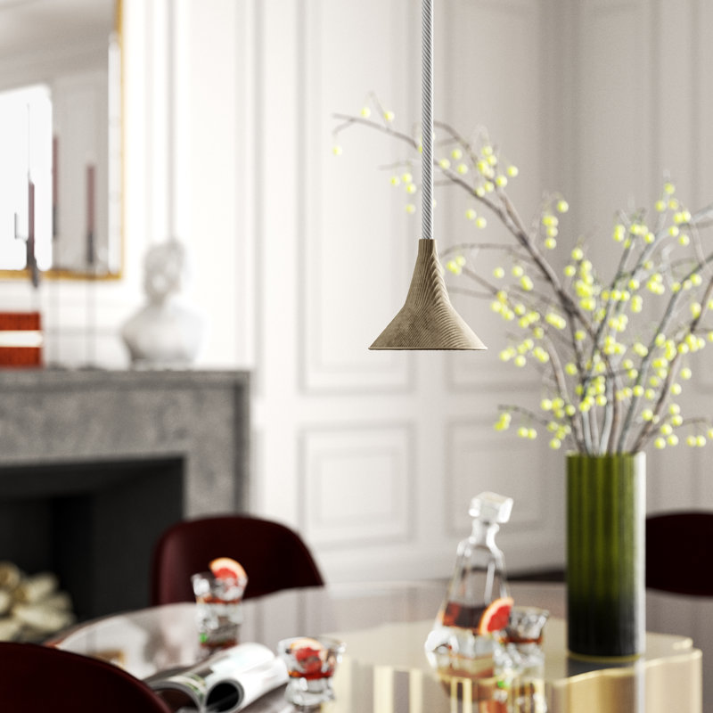 Bronze Aluminum LED Pendant Light with Adjustable Stem