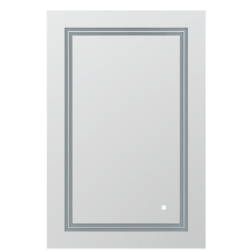Sleek Soho 24"x36" LED Bathroom Mirror with Ambient Acrylight