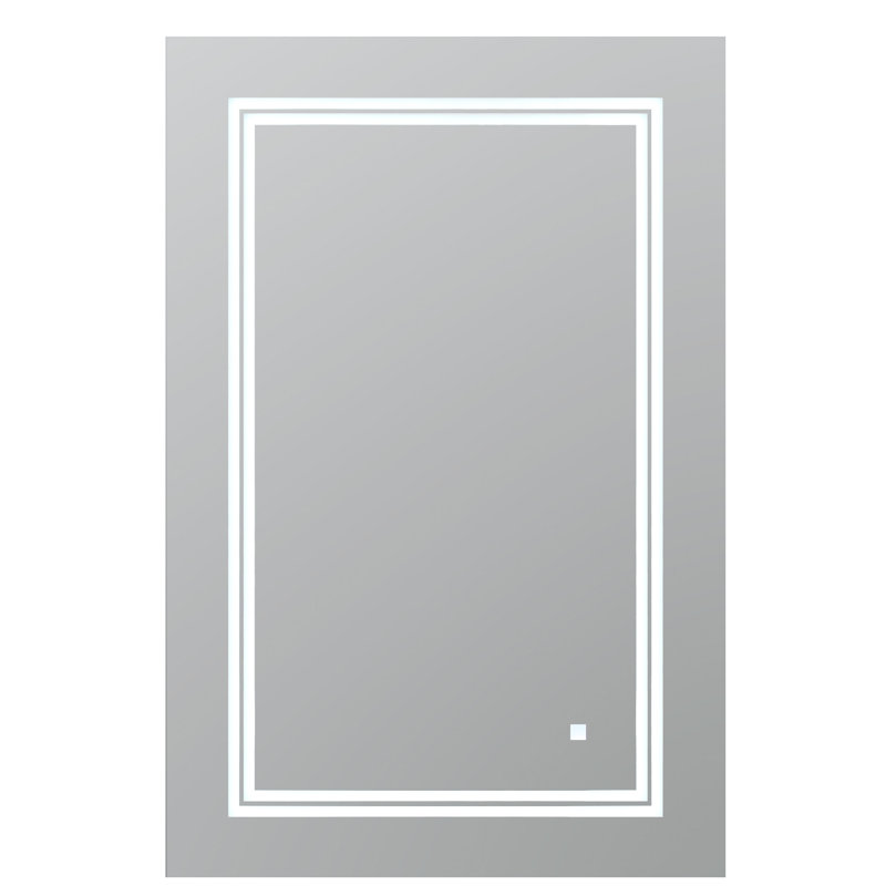 Sleek Soho 24"x36" LED Bathroom Mirror with Ambient Acrylight
