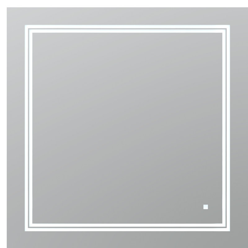 Soho 30" x 30" Silver LED Mirror with Defogger