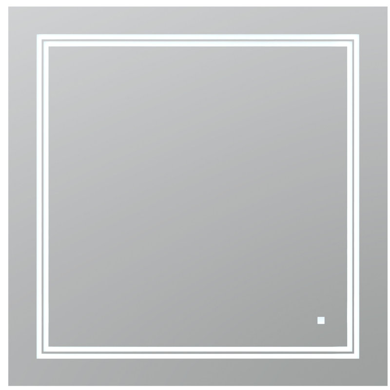 Soho 30" x 30" Silver LED Mirror with Defogger