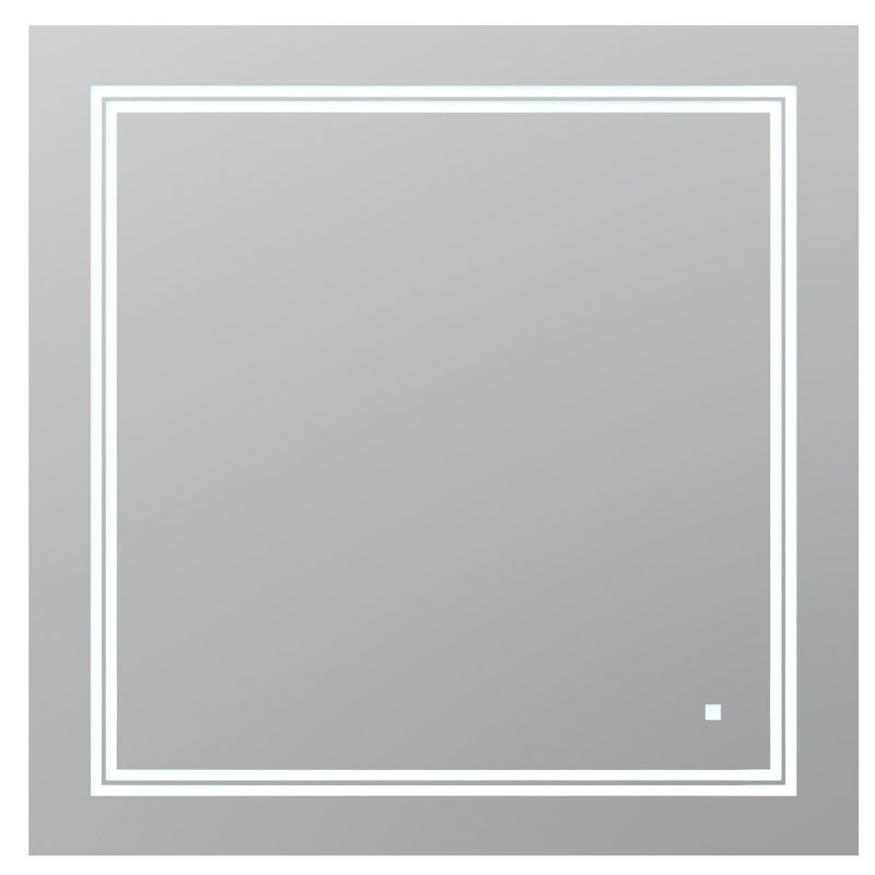 Soho 30" x 30" Silver LED Mirror with Defogger
