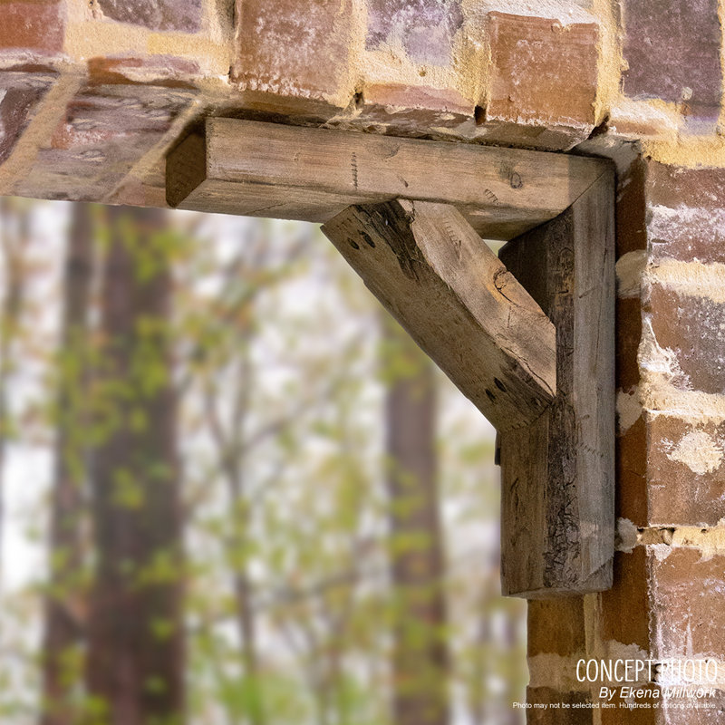 10" Gray Pine Barnwood Shelf Bracket