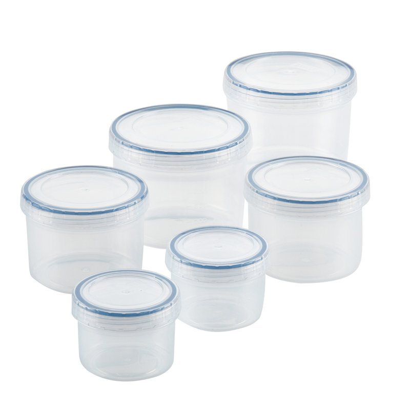 Clear Twist Lock 12-Piece BPA-Free Plastic Food Storage Set