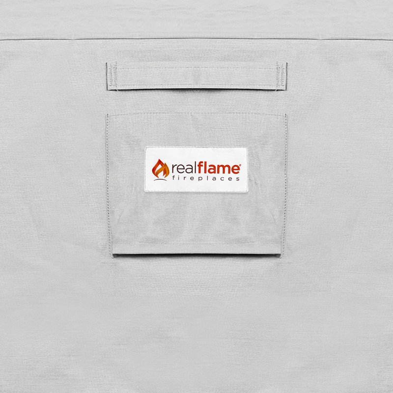 Light Gray Polyester Square Fire Table Protective Cover