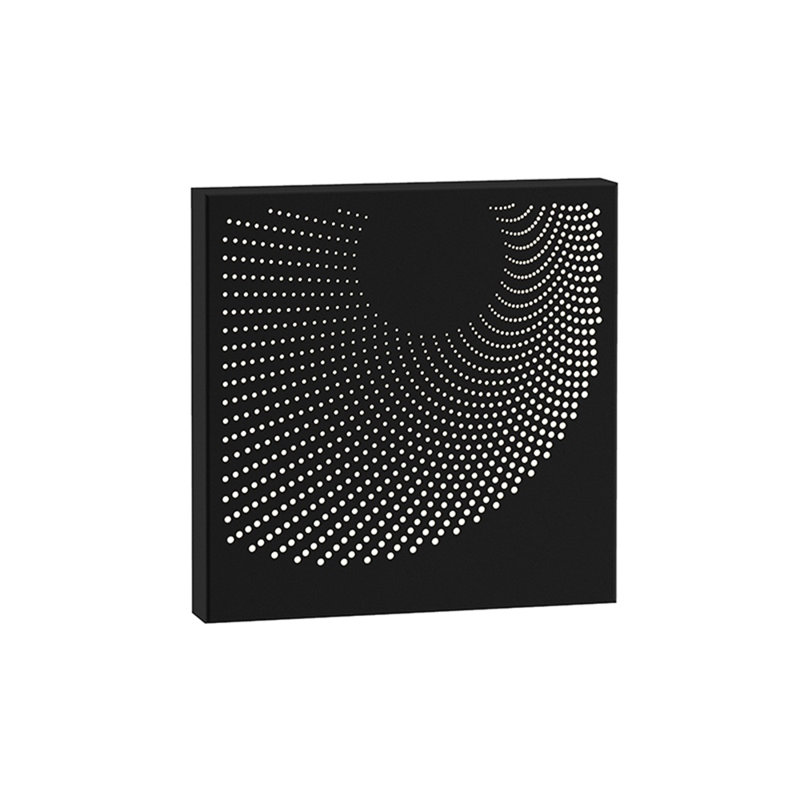 Dimmable Dotwave Textured Black Aluminum LED Sconce