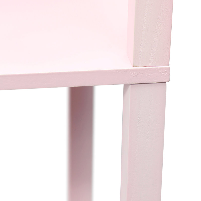 Elegant Light Pink Floor Lamp with Integrated Shelving