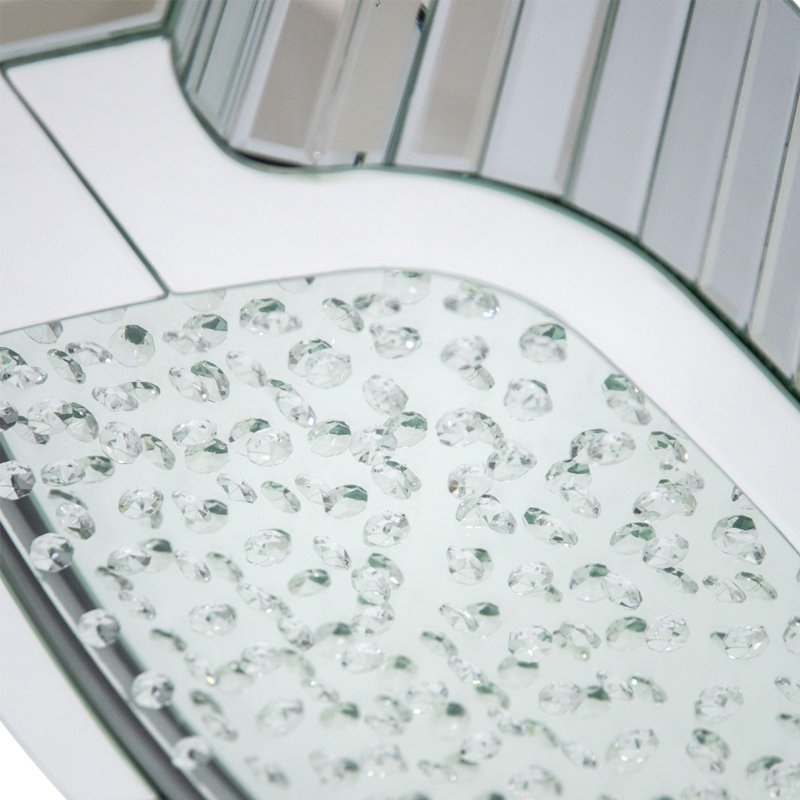 Elegant Crystal and Mirror Table Vase
