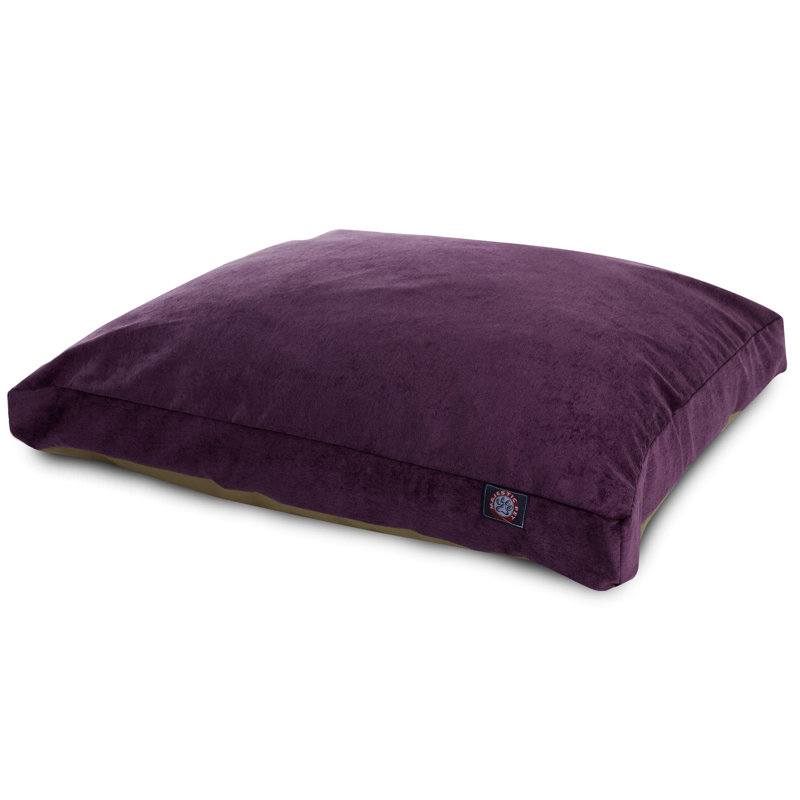 Aubergine Waterproof Velvet Small Outdoor Pet Bed