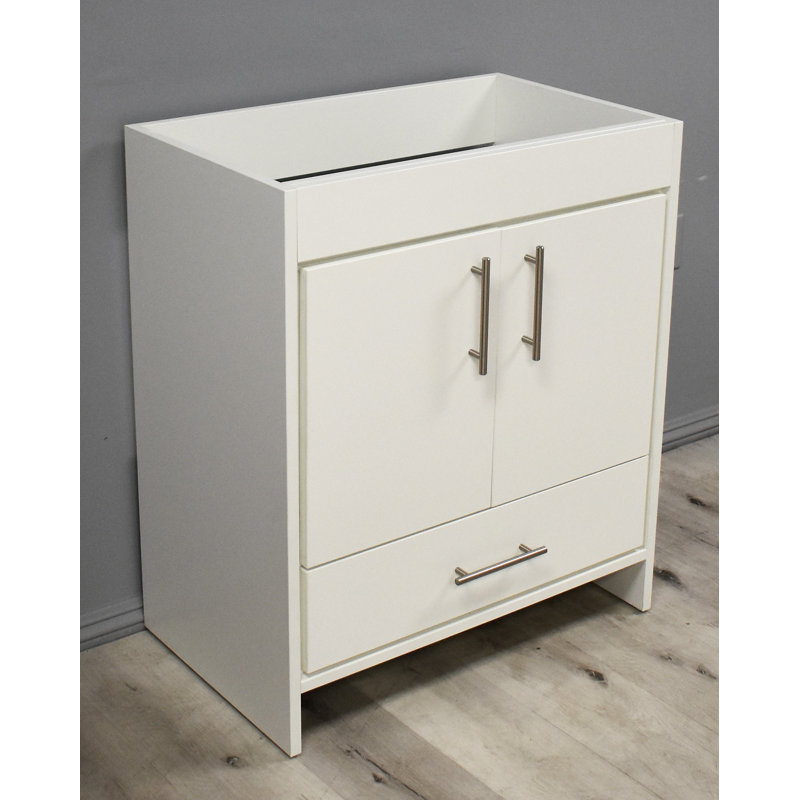 Soft White 30" Freestanding Single Bathroom Vanity